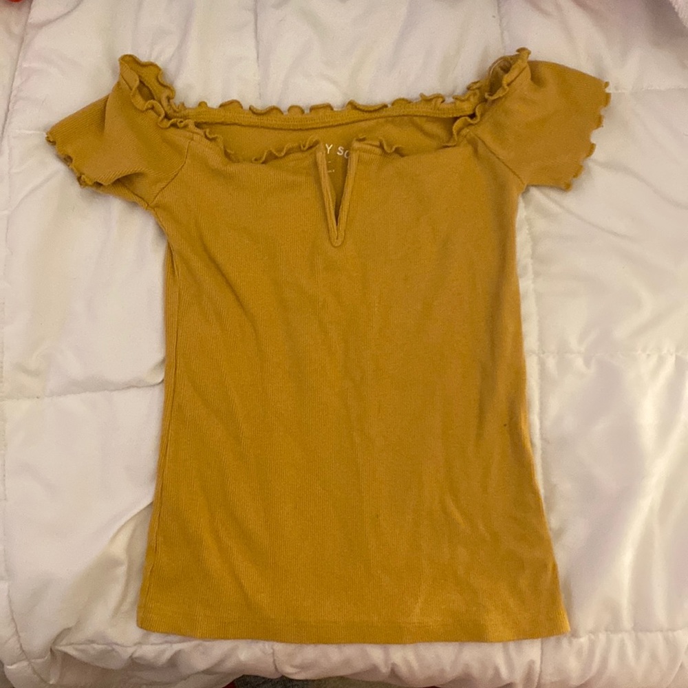 Mustard color cute top
